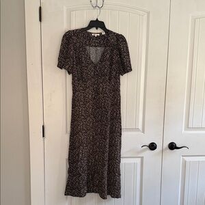 Levi's Black Floral Midi Dress